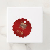 Herz & Monogramm Danke - Rot Geschenkanhänger (Beispiel)