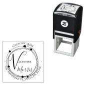Herz-Monogramm-Rücksendeadresse Selbstfärbestempel Permastempel (Beispiel)