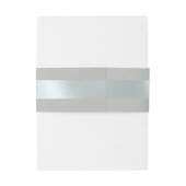 Herz-Monogramm - Salbei/Silber Einladungsbanderole (Rückseitenbeispiel)