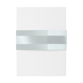 Herz Monogramm - Silber/Silber Einladungsbanderole (Rückseitenbeispiel)
