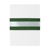 Herz-Monogramm - Smaragd/Silber Einladungsbanderole (Rückseitenbeispiel)