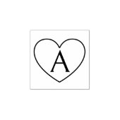 Herz-Monogramm-Stempel Gummistempel (Prägung)