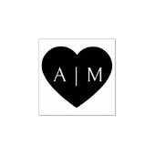 Herz-Monogramm-Stempel Gummistempel (Prägung)
