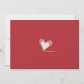 Herz-Montage-Rot-Einladung Einladung (Rückseite)