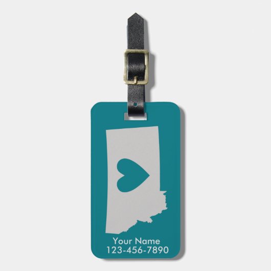 Herz-Montana-Staats-kundenspezifischer Gepäckanhänger (Vorderseite vertikal)