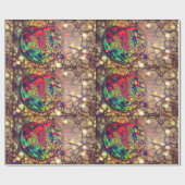 Herz Mosaik Lights Wrapping Paper Geschenkpapier (Flach)