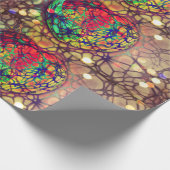 Herz Mosaik Lights Wrapping Paper Geschenkpapier (Ecke)
