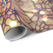 Herz Mosaik Lights Wrapping Paper Geschenkpapier (Rolleneckpunkt)