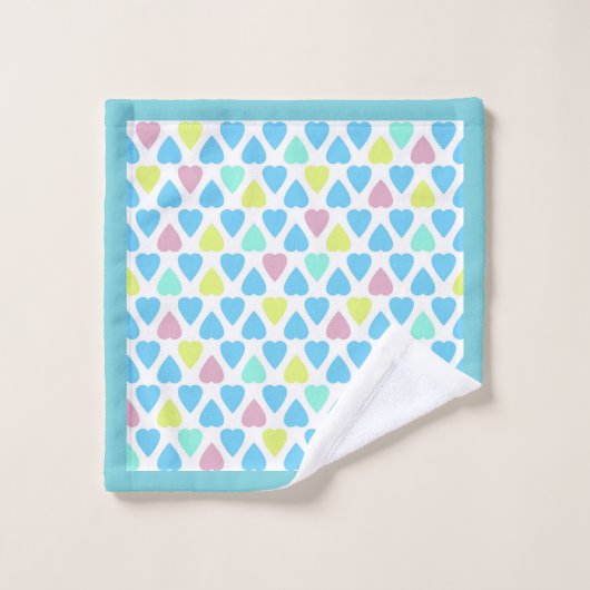 Herz multicolor badhandtuch set (Waschlappen)