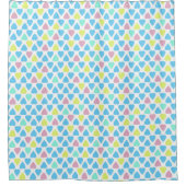 Herz multicolor duschvorhang (Vorderseite)