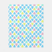 Herz multicolor fleecedecke (Vorderseite)