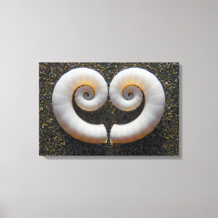 HERZ-MUSCHELN 16x24 Leinwanddruck
