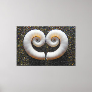 HERZ-MUSCHELN 40x60 Leinwanddruck