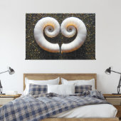 HERZ-MUSCHELN 40x60 Leinwanddruck (Insitu (Schlafzimmer))
