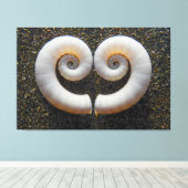HERZ-MUSCHELN 40x60 Leinwanddruck (Insitu (Holzboden))