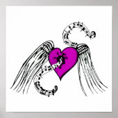 Herz Music Pink Poster (Vorne)