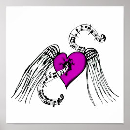 Herz Music Pink Poster