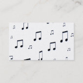 Herz & Musiknoten Klaviertastatur Visitenkarte (Rückseite)