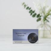 Herz-Musiknoten Vinyl Record Visitenkarte (Stehend Vorderseite)