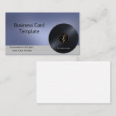 Herz-Musiknoten Vinyl Record Visitenkarte (Vorne/Hinten)