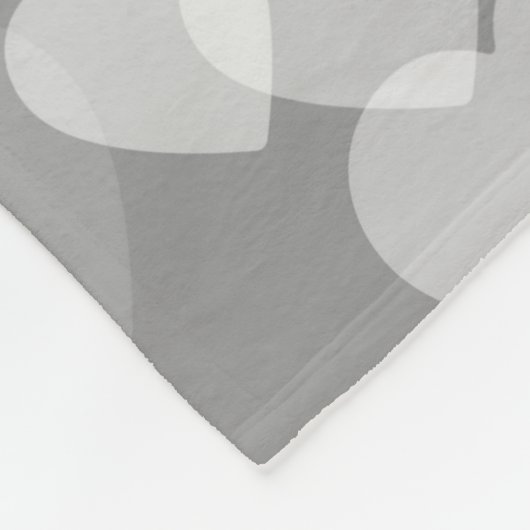 Herz-Muster 17 Fleecedecke (Ecke)