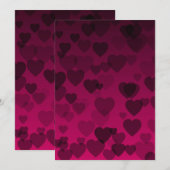 Herz-Muster 18 Dankeskarte (Vorne/Hinten)