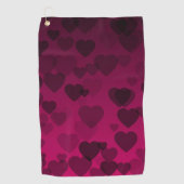 Herz-Muster 18 Golfhandtuch (Vorderseite)