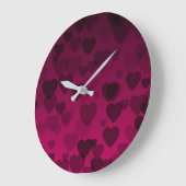 Herz-Muster 18 Große Wanduhr (Winkel)