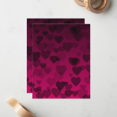 Herz-Muster 18 Mitteilungskarte (Vorderseite/Rückseite Beispiel)