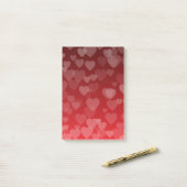 Herz-Muster 19 Post-it Klebezettel (Auf Schreibtisch)