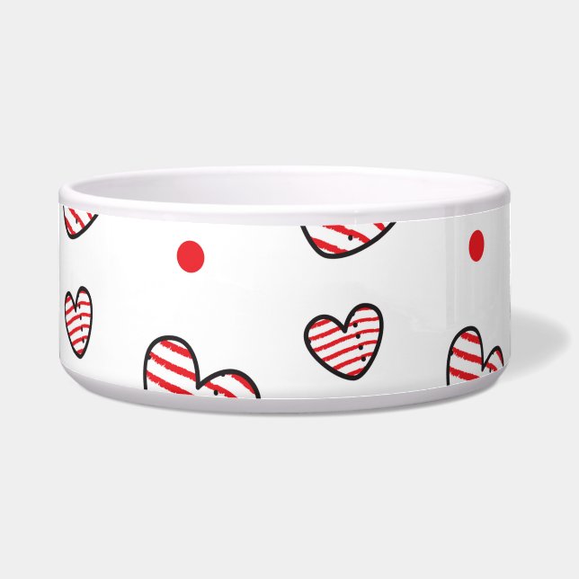 Herz-Muster 21 Napf (Vorderseite)