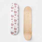 Herz-Muster 21 Skateboard (Vorderseite)