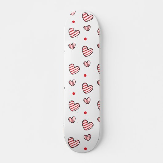 Herz-Muster 21 Skateboard (Vorne)