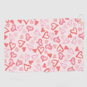 Herz-Muster 23 Golfhandtuch (Horizontal)