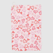 Herz-Muster 23 Golfhandtuch (Vorderseite)