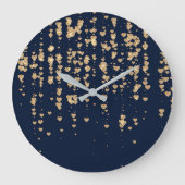 Herz-Muster 23 Große Wanduhr (Vorderseite)