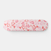 Herz-Muster 23 Skateboard (Horizontal)