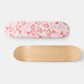 Herz-Muster 23 Skateboard (Horizontal)