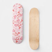 Herz-Muster 23 Skateboard (Vorderseite)