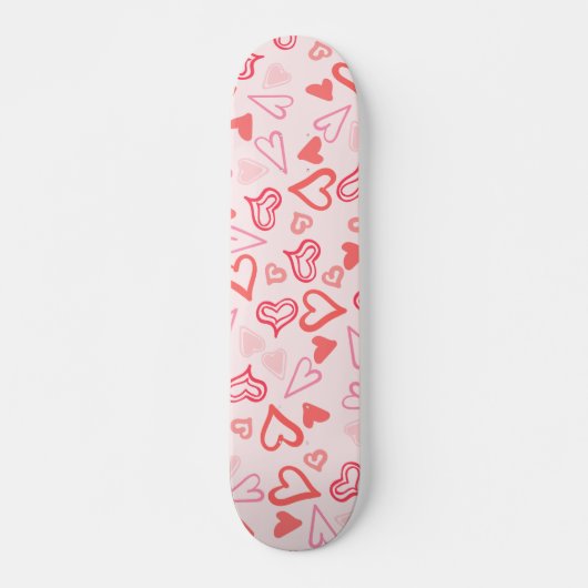 Herz-Muster 23 Skateboard (Vorne)