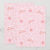 Herz-Muster 25 Dankeskarte (Vorne/Hinten)