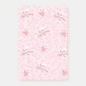 Herz-Muster 25 Post-it Klebezettel (Vorderseite)