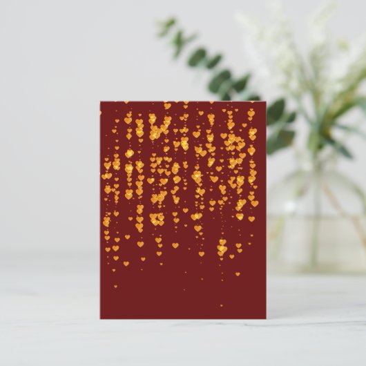Herz-Muster 25 Postkarte (Stehend Vorderseite)