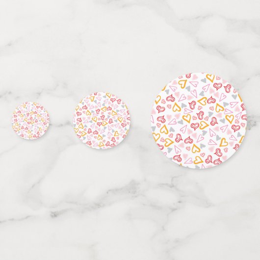 Herz-Muster 26 Konfetti (Vorderseiten)