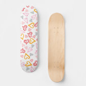 Herz-Muster 26 Skateboard (Vorderseite)