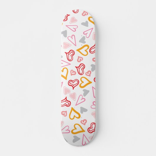 Herz-Muster 26 Skateboard (Vorne)
