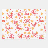 Herz-Muster 27 Geschenkpapier Set (Vorderseite 3)