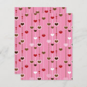 Herz-Muster 27 Mitteilungskarte (Vorne/Hinten)