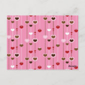 Herz-Muster 27 Postkarte (Rückseite)