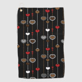 Herz-Muster 28 Golfhandtuch (Vorderseite)